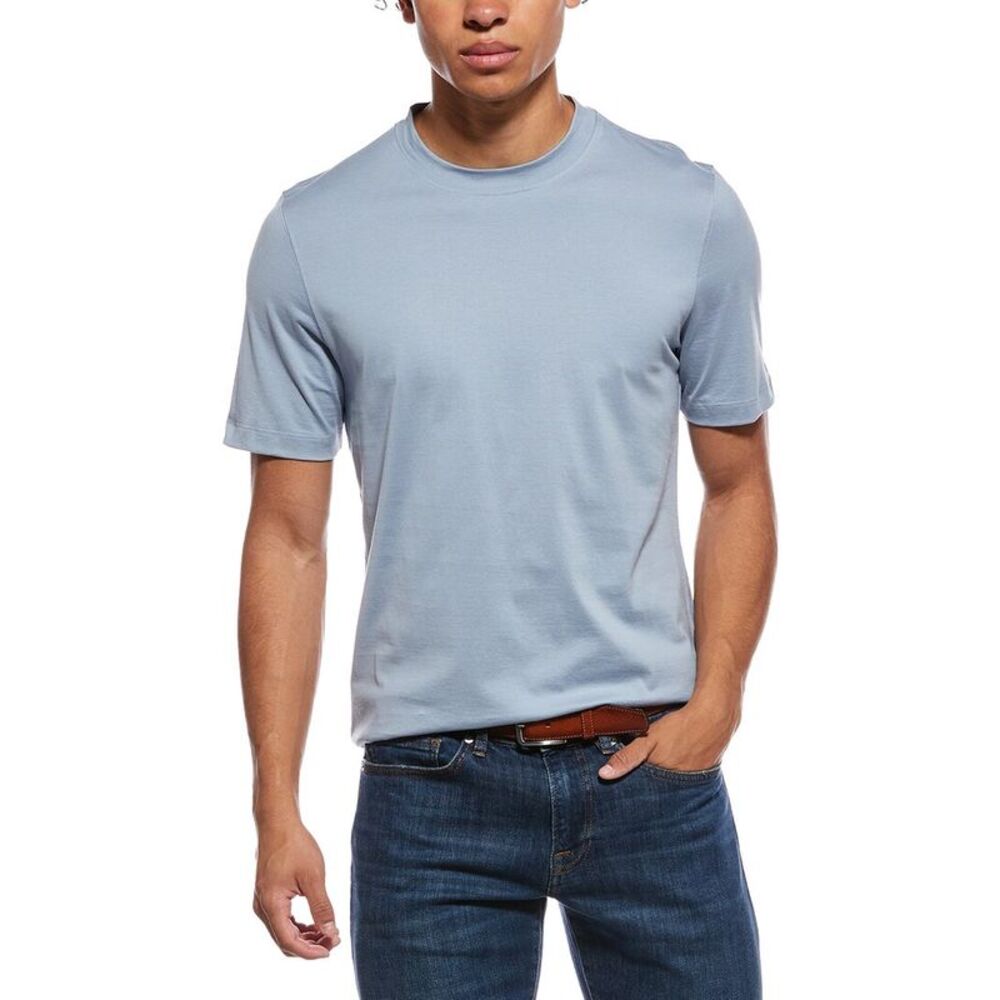 Brunello Cucinelli Mens  T-Shirt, Blue